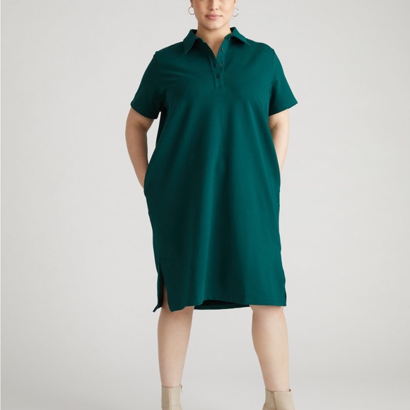 Universal Standard Dresses & Skirts - Universal Standard Forest Green Polo Shirt Dress